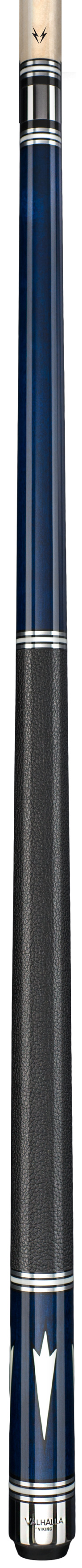 Hard Rock Maple Forearm/ Sleeve | Blue Euro Stain | HD Graphic Transfers | Leather Wrap | 4 Sets of White/ Stainless Steel Rings | Stainless Steel Butt and Joint | 5/16x18 Joint | Premium Tip