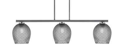 Atlas 3 Light Bar, Matte Black Finish, 7.5" Smoke Textured Glass 