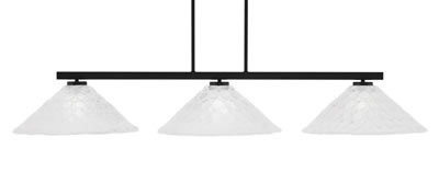Atlas 3 Light Bar In Matte Black Finish With 16" Italian Bubble Glass