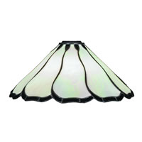 16" Pearl & Black Flair Art Glass